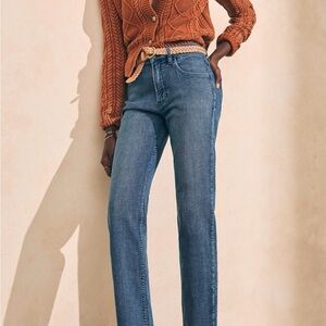 Faherty Stretch Terry Indigo 5-Pocket Pant - Riverton color